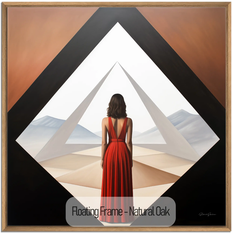 Geometry Collection | A New Beginning | Minimalist Perspective in Modern Art Frame by Roderick Sebastiaan | WoodenFloaterFrame-NaturalOak_30de4281-c504-4736-854b-832af5cb4875