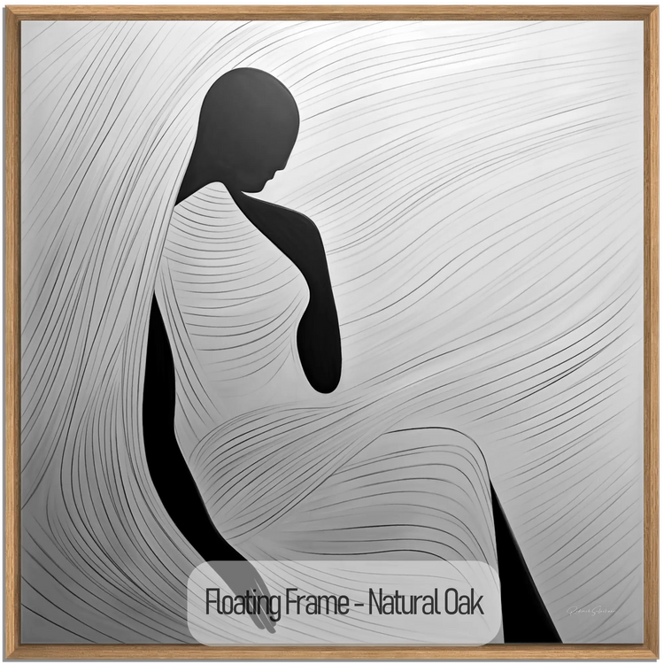 Space of Reflection | Contemplative Monochrome Silhouette Art Print