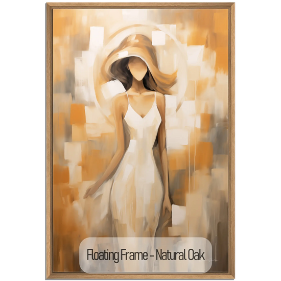 Feminine Collection | Ethereal Beauty | Fluid Elegance and Serenity in Soft Pastel Shades by Roderick Sebastiaan | WoodenFloaterFrame-NaturalOak_af41ce89-0d9d-4094-8e50-4d767e0f1a2d