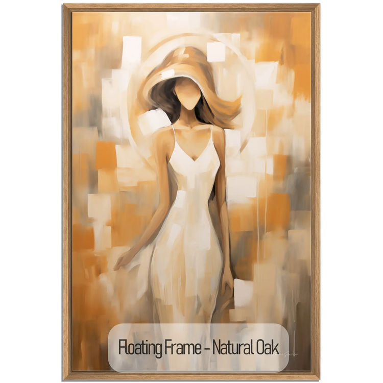 Feminine Collection | Ethereal Beauty | Fluid Elegance and Serenity in Soft Pastel Shades by Roderick Sebastiaan | WoodenFloaterFrame-NaturalOak_af41ce89-0d9d-4094-8e50-4d767e0f1a2d