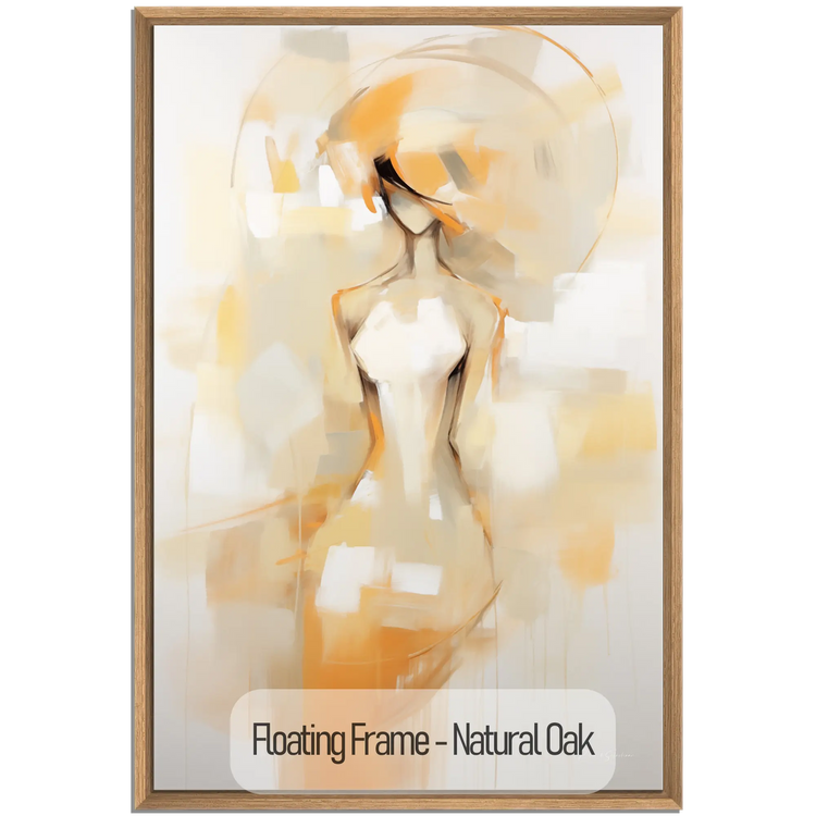 Silhouette in Sunlight | Radiant Sunlit Female Silhouette on Abstract Art cloth