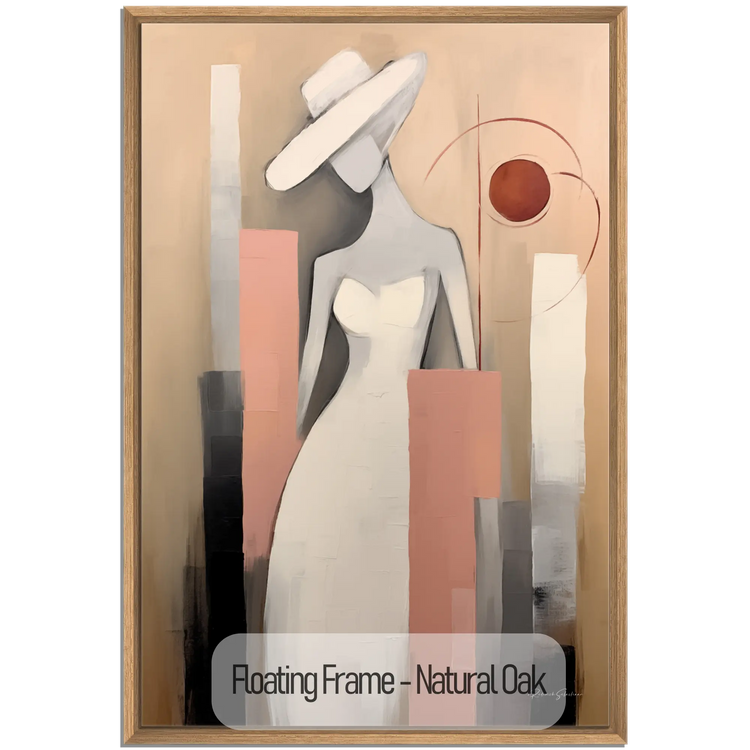 Silhouette in Flux | Fashionable Flowing Abstract Female Silhouette on Art Cloth