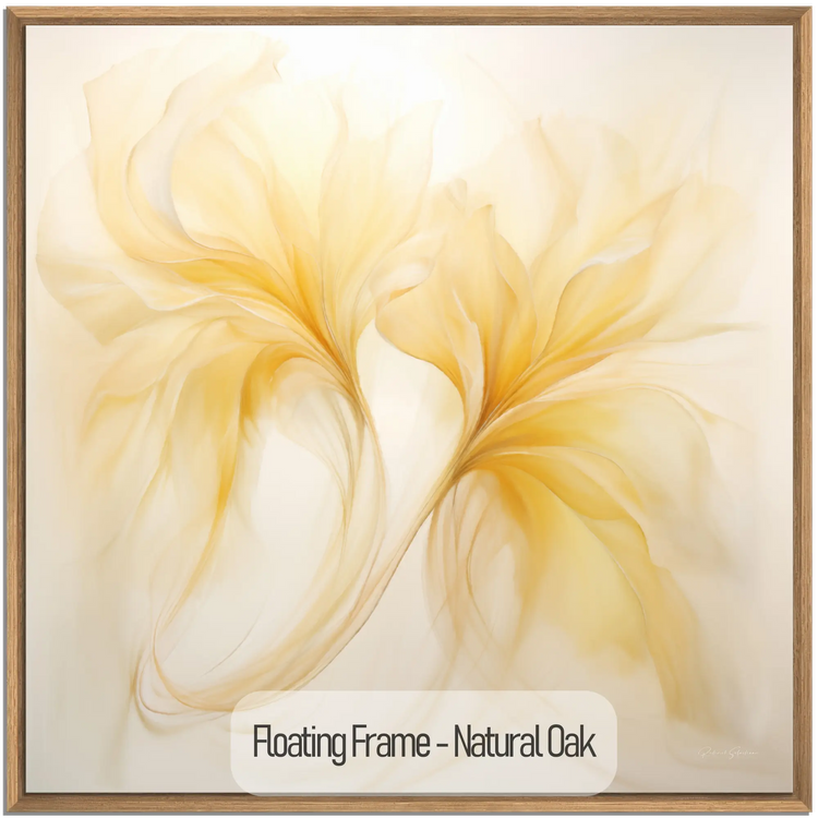 Vanilla Verve | Timeless Elegance in Flowing Shades of Yellow on Art Cloth