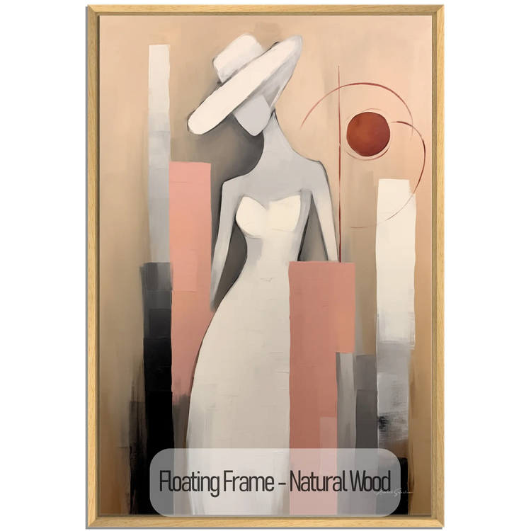 Silhouette in Flux | Fashionable Flowing Abstract Female Silhouette on Art Cloth