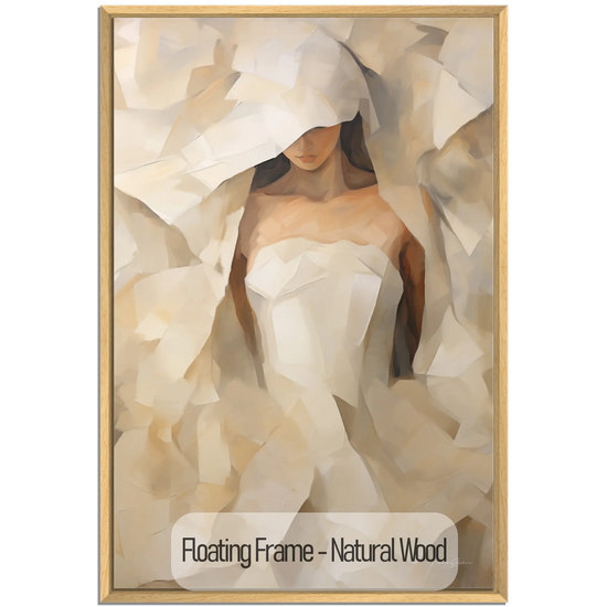 Feminine Collection | Beyond the Veil | Mystical Abstract Portrait in Modern Art Frame by Roderick Sebastiaan | WoodenFloaterFrame-NaturalWood_5f8aca81-dd87-491e-a306-c4a08a175726