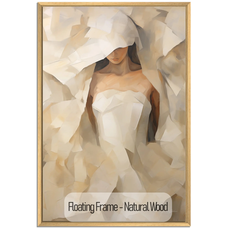 Feminine Collection | Beyond the Veil | Mystical Abstract Portrait in Modern Art Frame by Roderick Sebastiaan | WoodenFloaterFrame-NaturalWood_5f8aca81-dd87-491e-a306-c4a08a175726