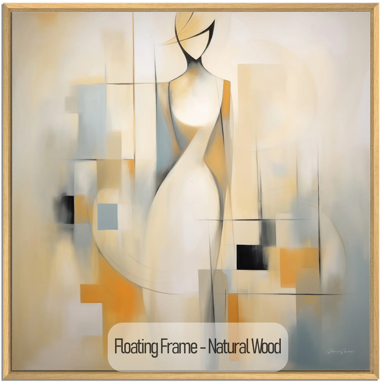 Serenity in Cubism | Modern Abstract Cubist Figure Art Print