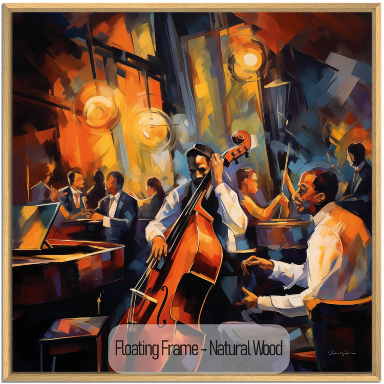 Roaring 20's French Quarter | Vibrant Jazz Abstraction in Elegant Art Frame