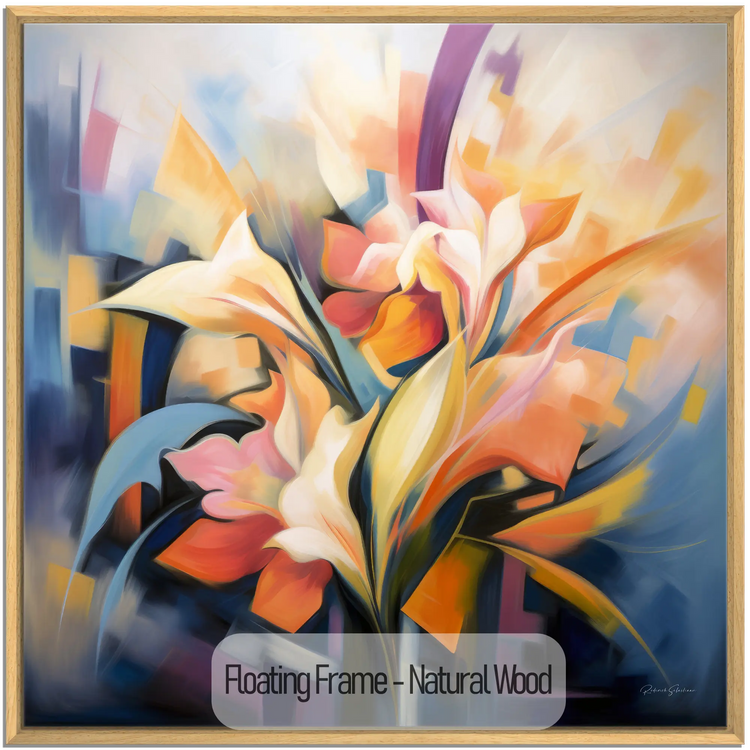 Petali di Fantasia | Colourful Flower Abstraction on Special Art Cloth