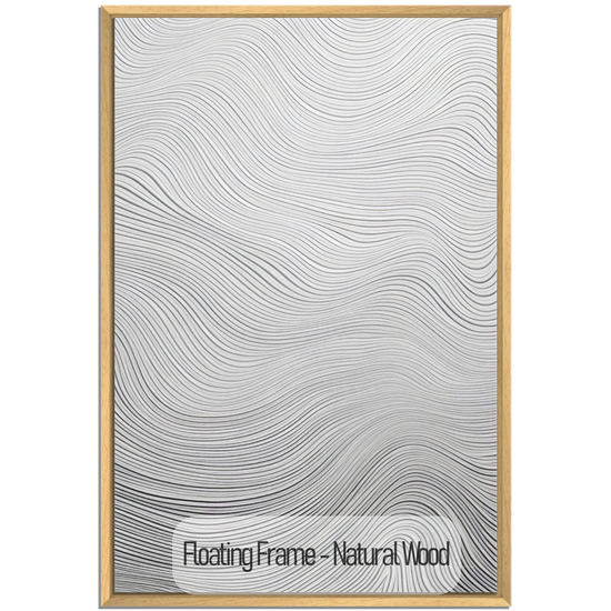 Minimalism Collection | Deserto d'Avorio | Soothing Zen Waves in Abstract Minimalism by Roderick Sebastiaan | WoodenFloaterFrame-NaturalWood_8206e6aa-51b6-4ac9-b523-675f4279cdf5