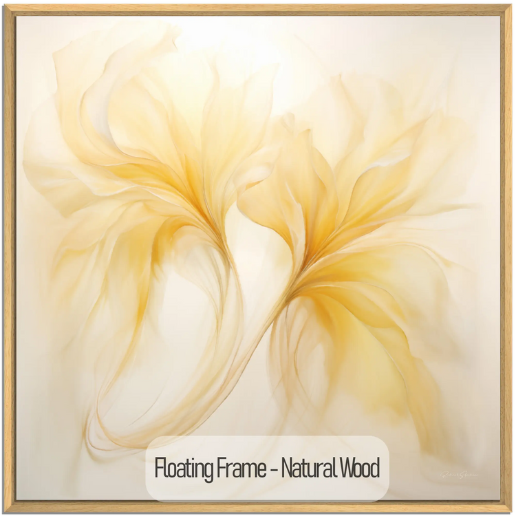 Vanilla Verve | Timeless Elegance in Flowing Shades of Yellow on Art Cloth