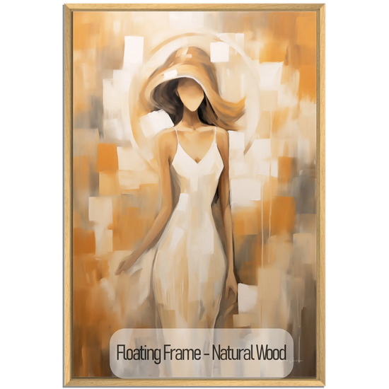 Feminine Collection | Ethereal Beauty | Fluid Elegance and Serenity in Soft Pastel Shades by Roderick Sebastiaan | WoodenFloaterFrame-NaturalWood_d0cd0a8d-23eb-4299-932f-7a9b03aa3538