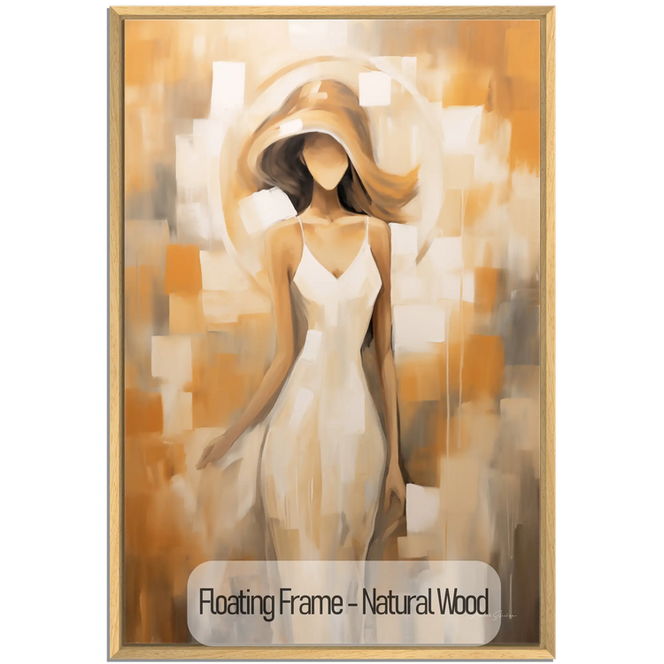 Feminine Collection | Ethereal Beauty | Fluid Elegance and Serenity in Soft Pastel Shades by Roderick Sebastiaan | WoodenFloaterFrame-NaturalWood_d0cd0a8d-23eb-4299-932f-7a9b03aa3538