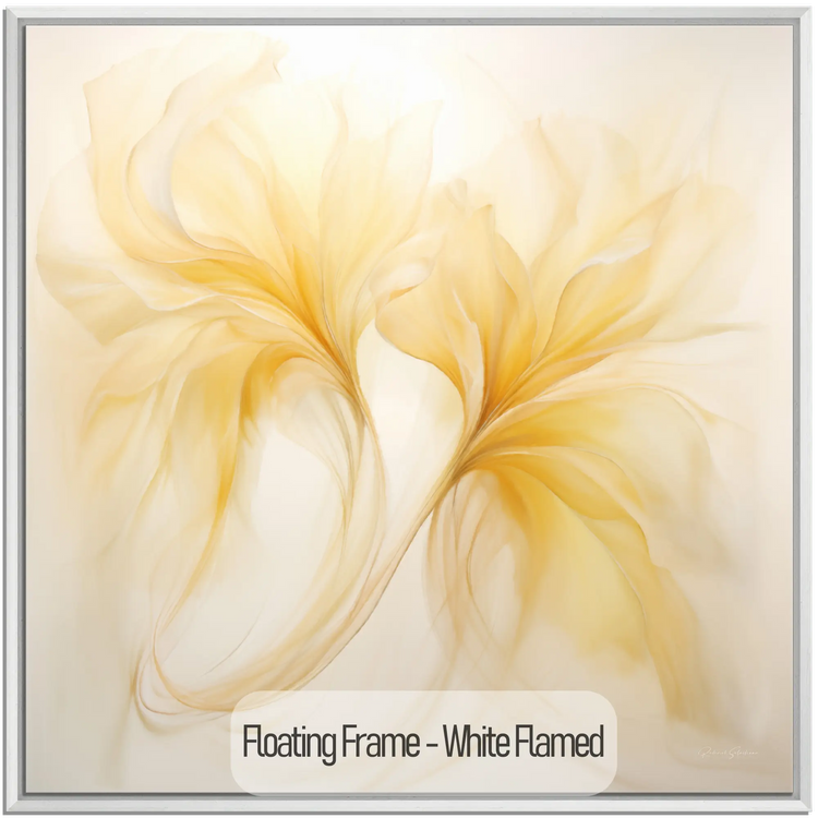 Vanilla Verve | Timeless Elegance in Flowing Shades of Yellow on Art Cloth