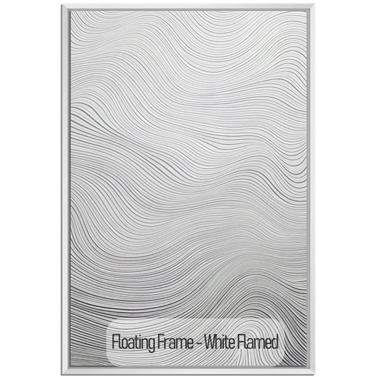 Minimalism Collection | Deserto d'Avorio | Soothing Zen Waves in Abstract Minimalism by Roderick Sebastiaan | WoodenFloaterFrame-White-Flamed_6ebf9a5c-5dcd-4ce8-a1e0-7a2eaedc439e