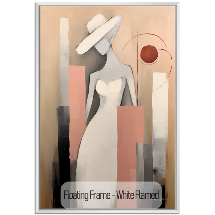 Silhouette in Flux | Fashionable Flowing Abstract Female Silhouette on Art Cloth