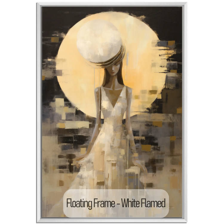 Luna Eleganza | Serene Moonlight Silhouette on Luxury Art cloth