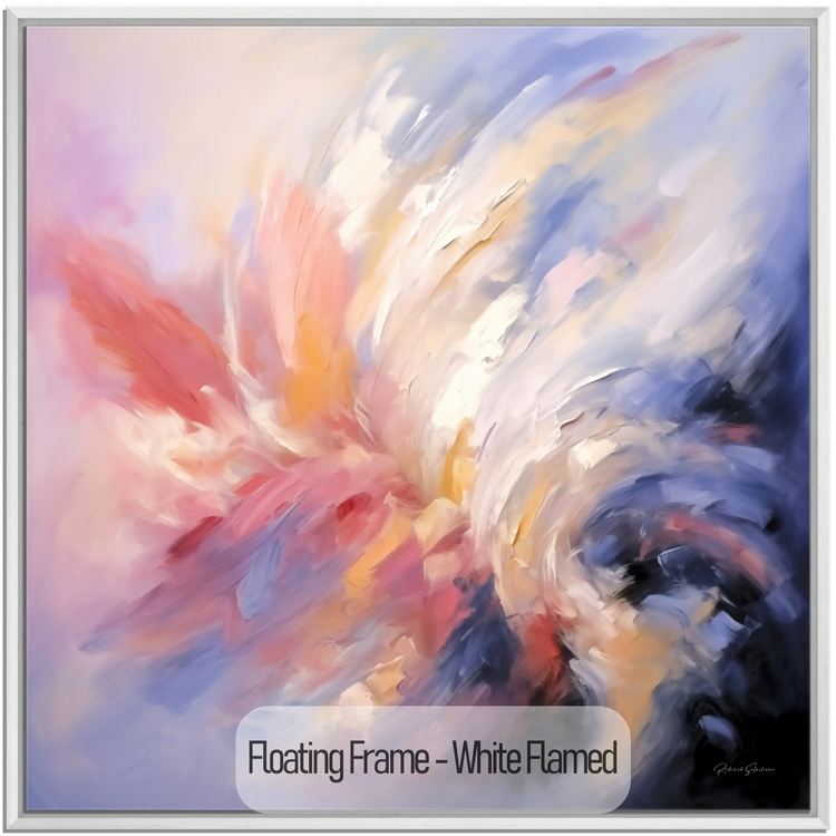 Abstract Collection | Forces of Nature | Dynamic Abstract Movement & Emotion by Roderick Sebastiaan | WoodenFloaterFrame-White-Flamed_fa363a50-7892-4db0-9d15-107745ac9e4d