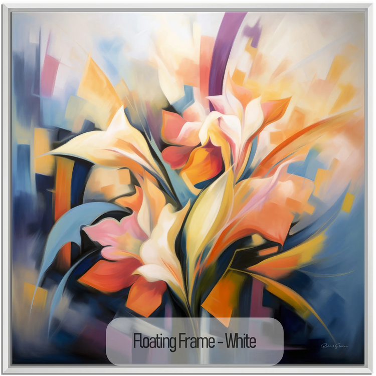 Petali di Fantasia | Colourful Flower Abstraction on Special Art Cloth