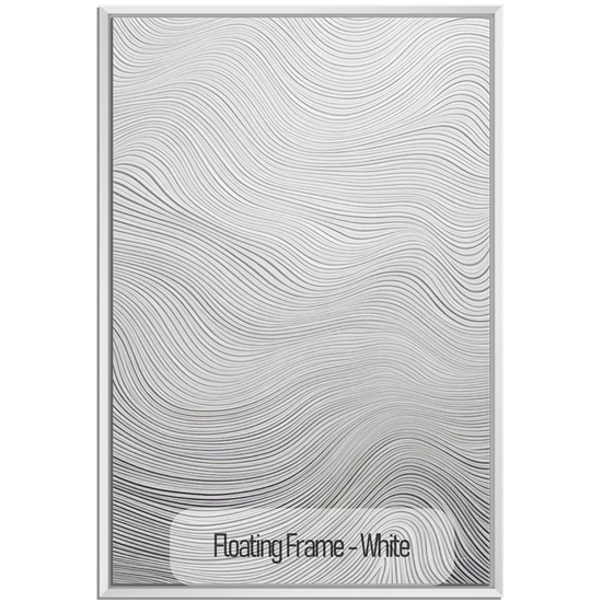 Minimalism Collection | Deserto d'Avorio | Soothing Zen Waves in Abstract Minimalism by Roderick Sebastiaan | WoodenFloaterFrame-White_0e16ec7e-a33a-4262-983f-606b7a9069d8