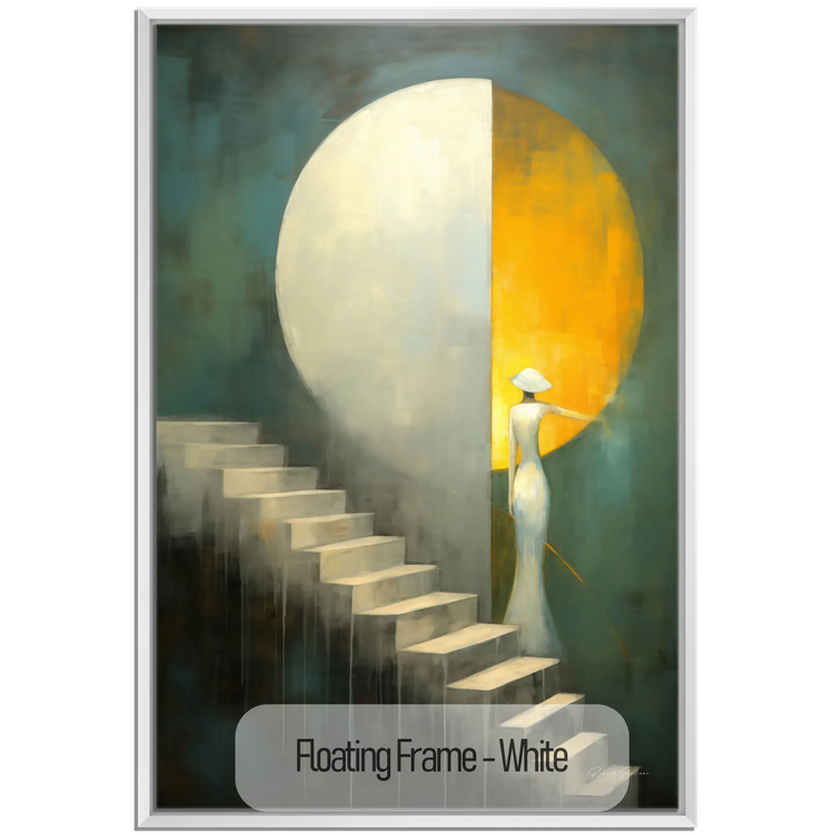 Abstract Collection | Celestial Passage | Journey through Celestial Spheres & Duality by Roderick Sebastiaan | WoodenFloaterFrame-White_3aeaf7b6-7200-43a2-8f63-a605744c4d97