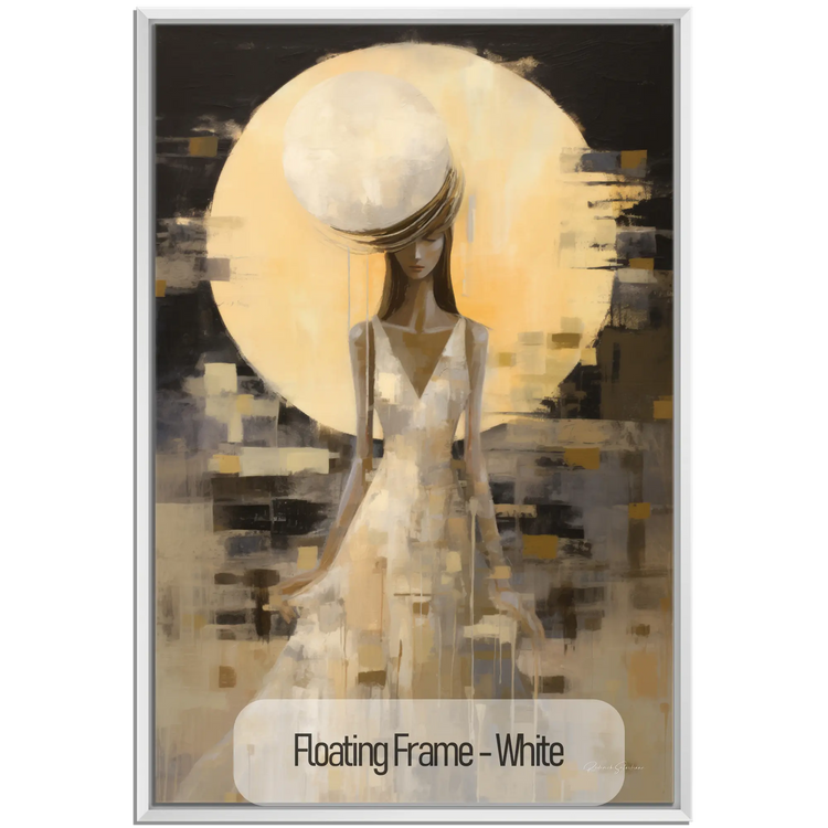 Luna Eleganza | Serene Moonlight Silhouette on Luxury Art cloth