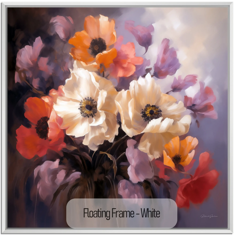 Wildflowers in Bloom | Vibrant Flowering of Field Flowers on Art Frame