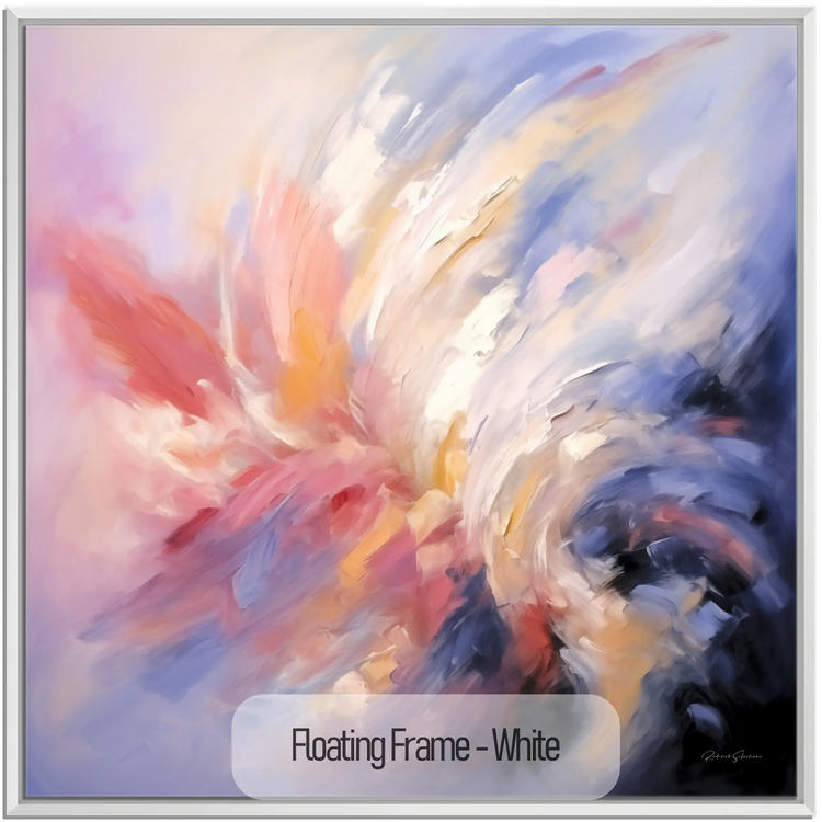 Abstract Collection | Forces of Nature | Dynamic Abstract Movement & Emotion by Roderick Sebastiaan | WoodenFloaterFrame-White_d432baf5-dbb0-461b-9156-21b7bd633827