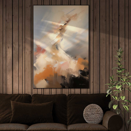 Abstract Collection | Ascension | Dynamic Abstract Movement of the Soul in Warm Tones by Roderick Sebastiaan | Zone-Ascensioncomfy-sofa-in-lounge