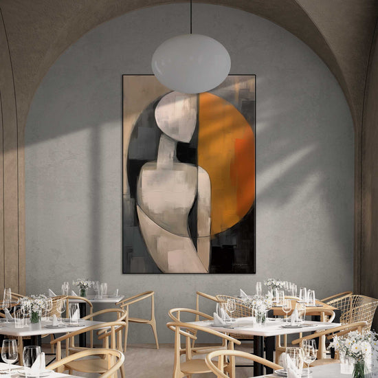 Abstract Collection | Duality of Light | Abstract Play of Shadow and Light on Art cloth by Roderick Sebastiaan | Zone-DualityofLightfancy-restaurant-with-vaulted-ceiling