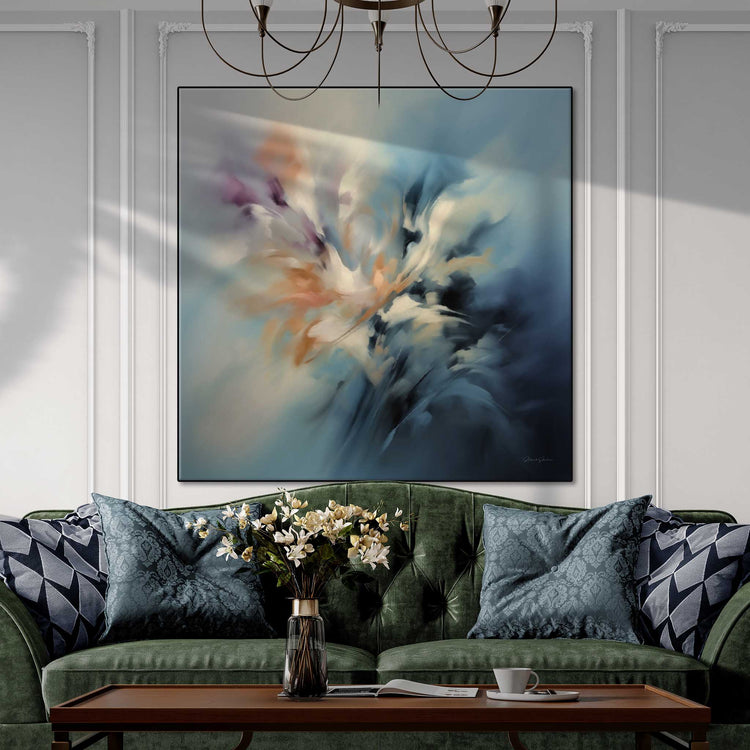 Abstract Collection | Forces of Creation | Abstract Cosmic Dance of the Elements by Roderick Sebastiaan | Zone-ForceofCreationclassic-living-room-with-fancy-sofa