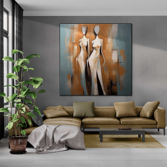 Feminine Collection | Santorini Silhouettes | Elegant Female Forms Against Mediterranean Hues by Roderick Sebastiaan | Zone-SantoriniSilhouettesbright-living-room-with-high-ceiling