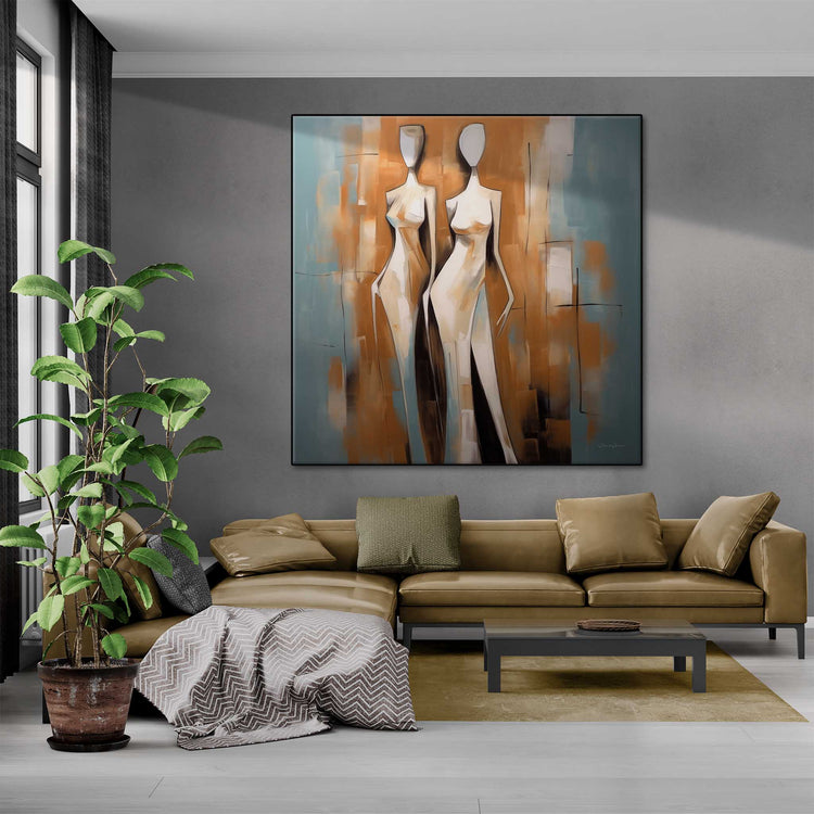 Feminine Collection | Santorini Silhouettes | Elegant Female Forms Against Mediterranean Hues by Roderick Sebastiaan | Zone-SantoriniSilhouettesbright-living-room-with-high-ceiling