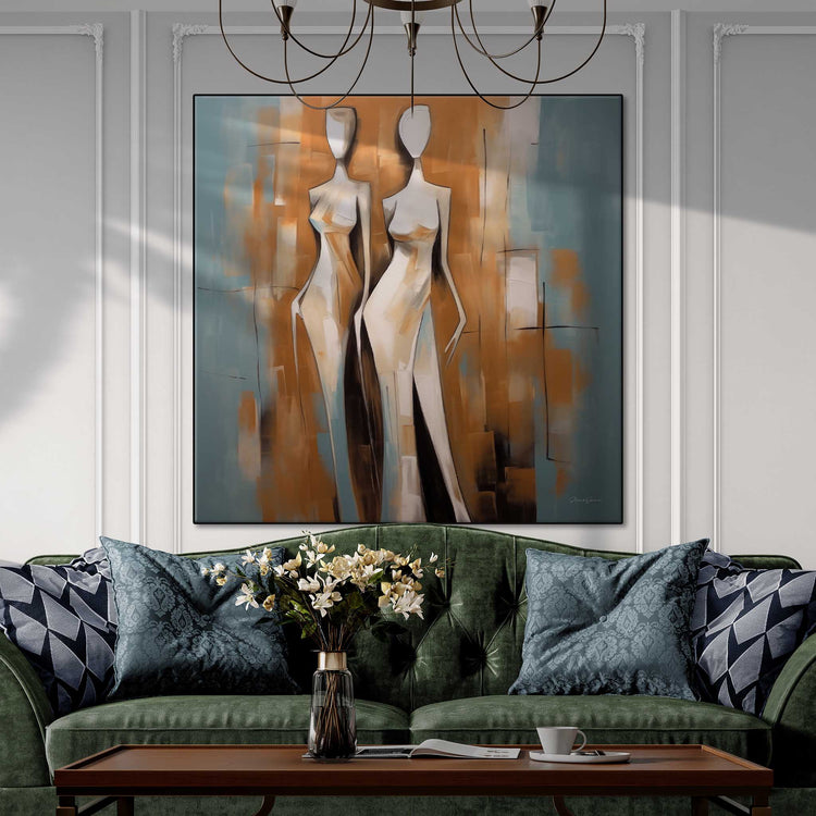 Feminine Collection | Santorini Silhouettes | Elegant Female Forms Against Mediterranean Hues by Roderick Sebastiaan | Zone-SantoriniSilhouettesclassic-living-room-with-fancy-sofa