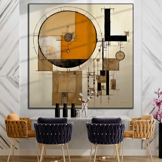 Geometry Collection | Scheme of Life | Ludic Geometric Abstraction of Everyday Existence by Roderick Sebastiaan | Zone-SchemeofLifestylish-dining-room-1x1-1-Panel