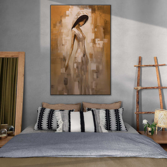 Feminine Collection | Whispers of Seduction | Mystical Sensual Elegance in Warm Colours on Art Cloth by Roderick Sebastiaan | Zone-WhispersofSeductionboho-style-bedroom